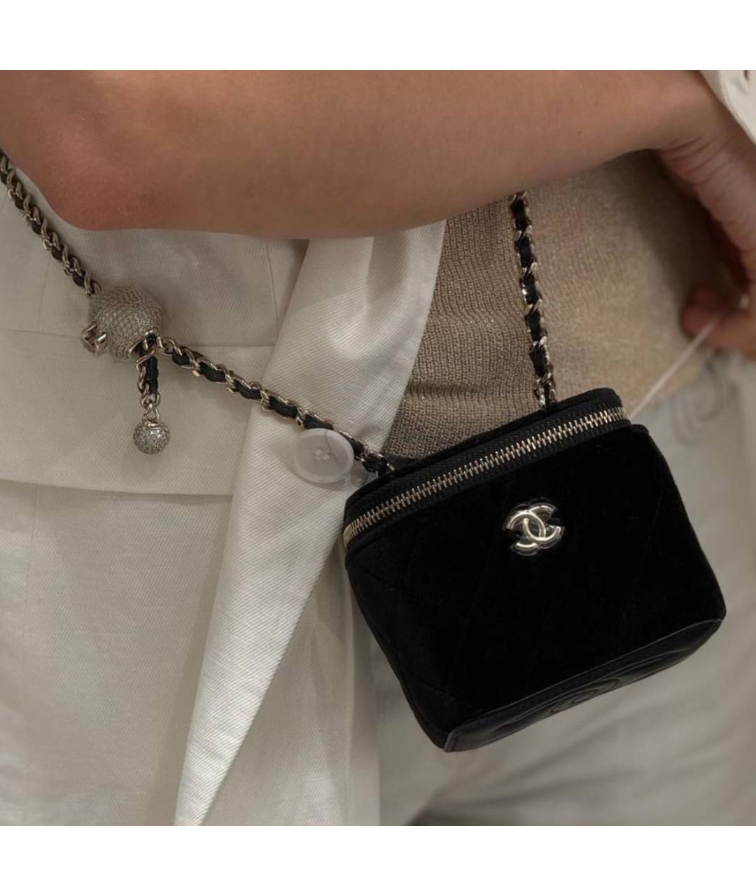 CHANEL Черная замшевая сумка через плечо, фото 5