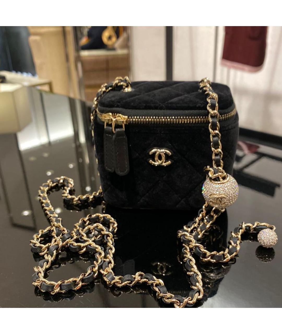 CHANEL Черная замшевая сумка через плечо, фото 4
