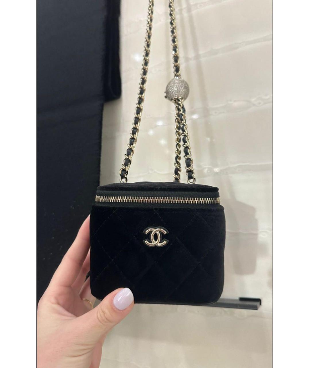 CHANEL Черная замшевая сумка через плечо, фото 6
