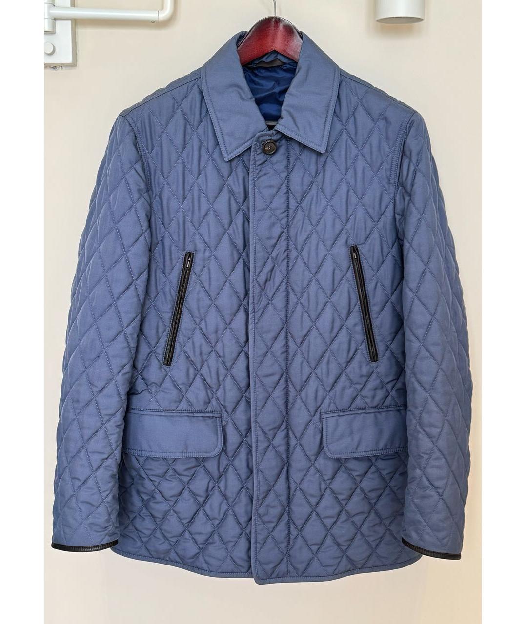 BRIONI Синяя шелковая куртка, фото 8
