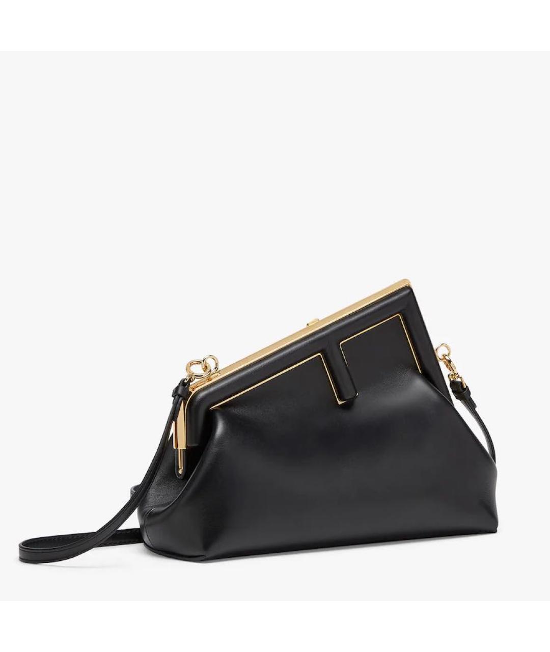 FENDI Черная кожаная сумка через плечо, фото 3