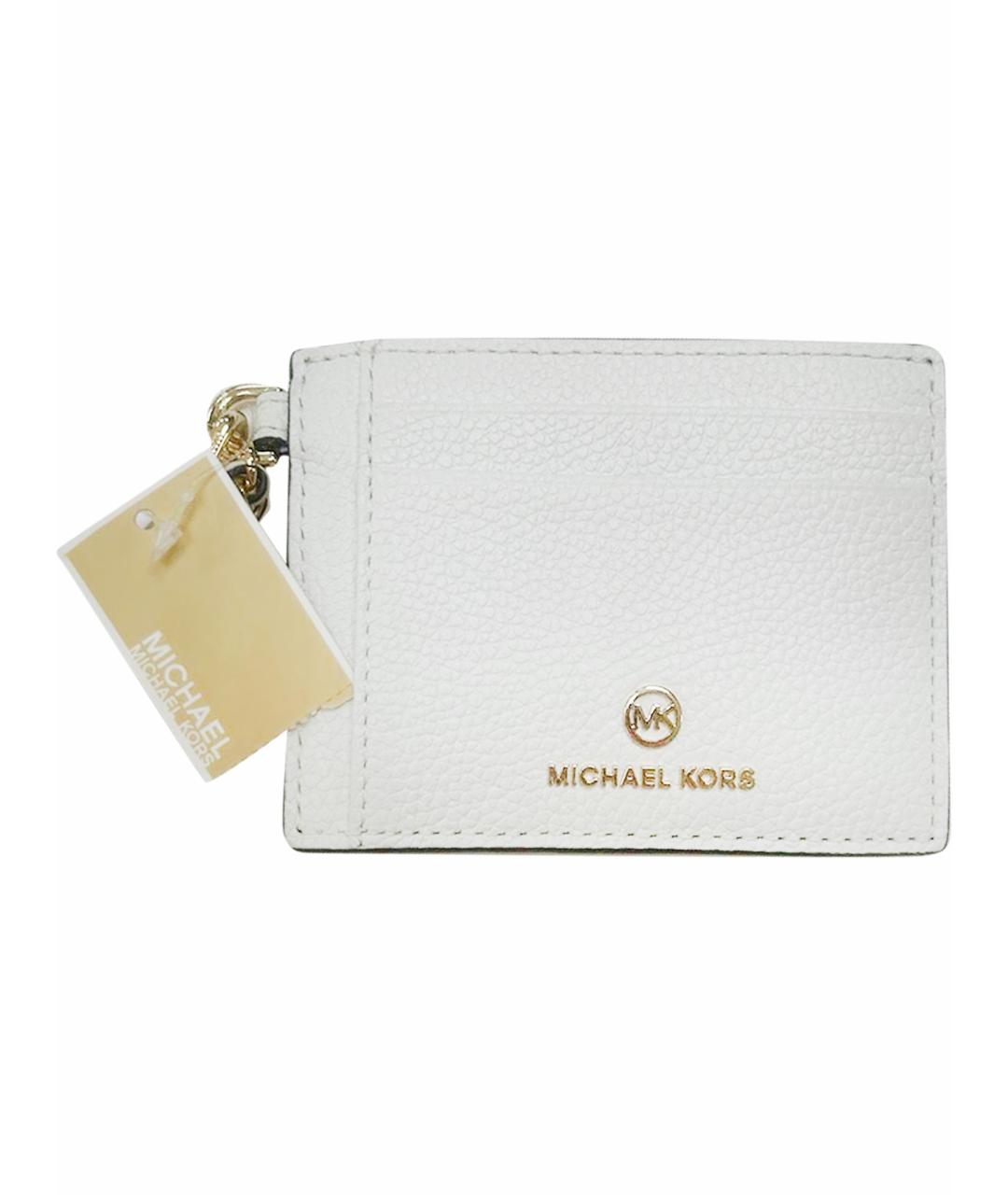 MICHAEL KORS Белый кожаный кардхолдер, фото 1