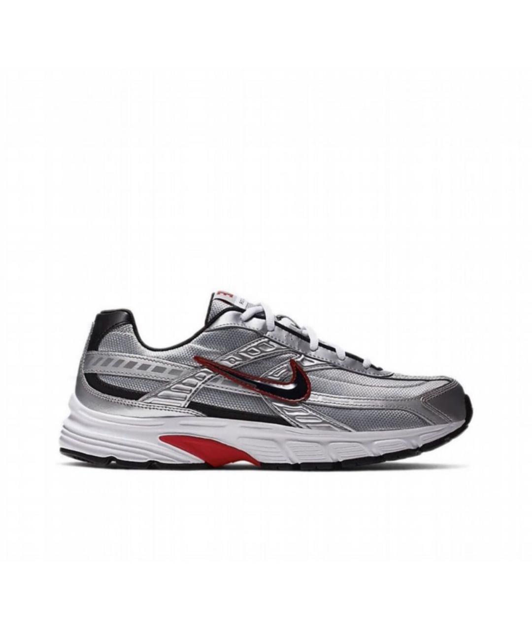 NIKE Серебряные текстильные низкие кроссовки / кеды, фото 1