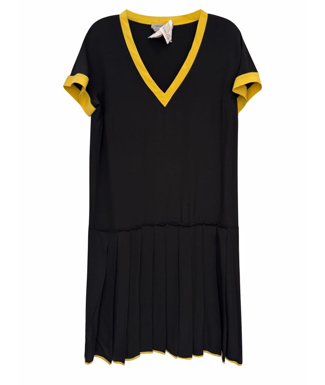SPORTMAX Черное полиэстеровое платье, фото 1