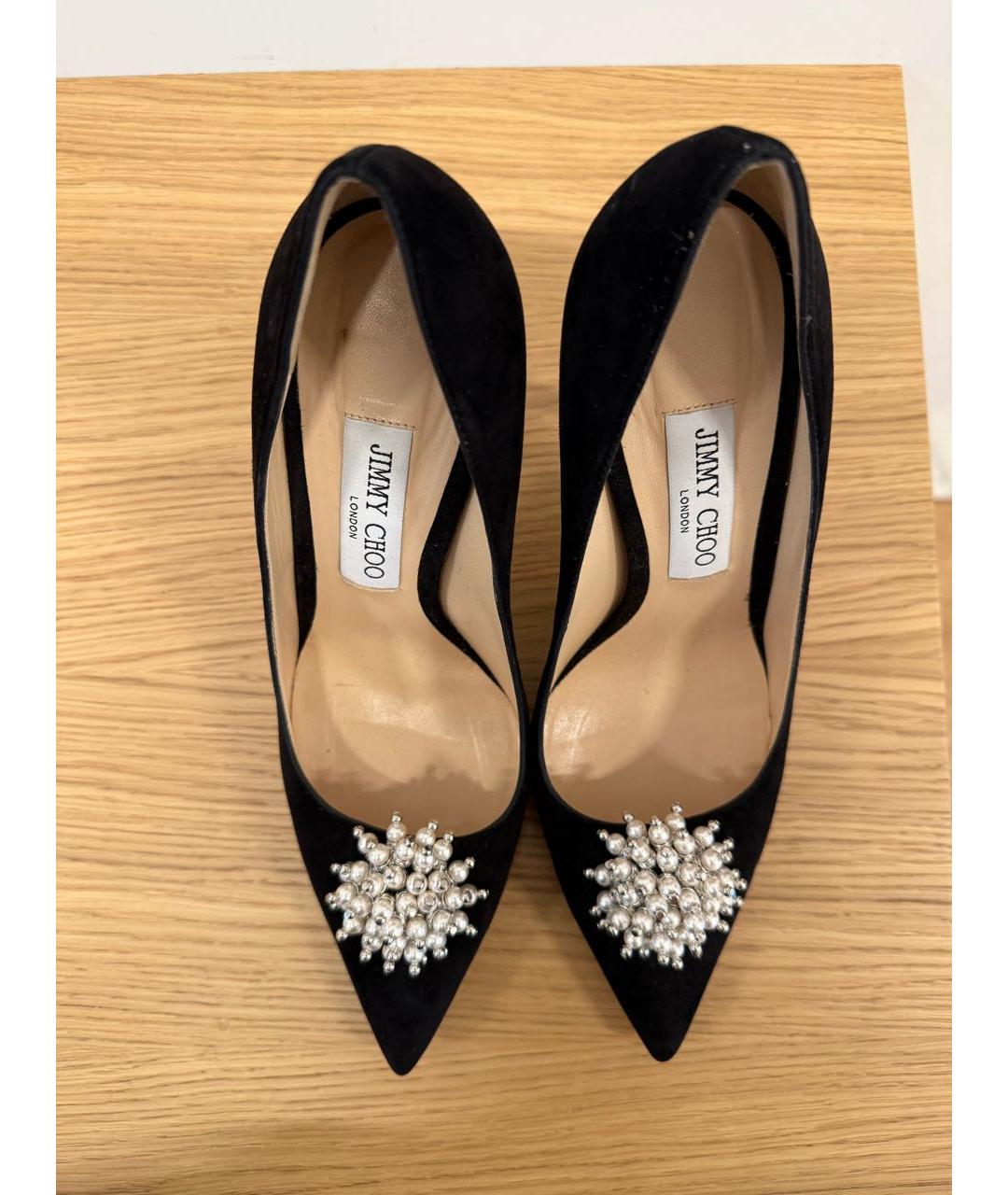 JIMMY CHOO Черные замшевые туфли, фото 3
