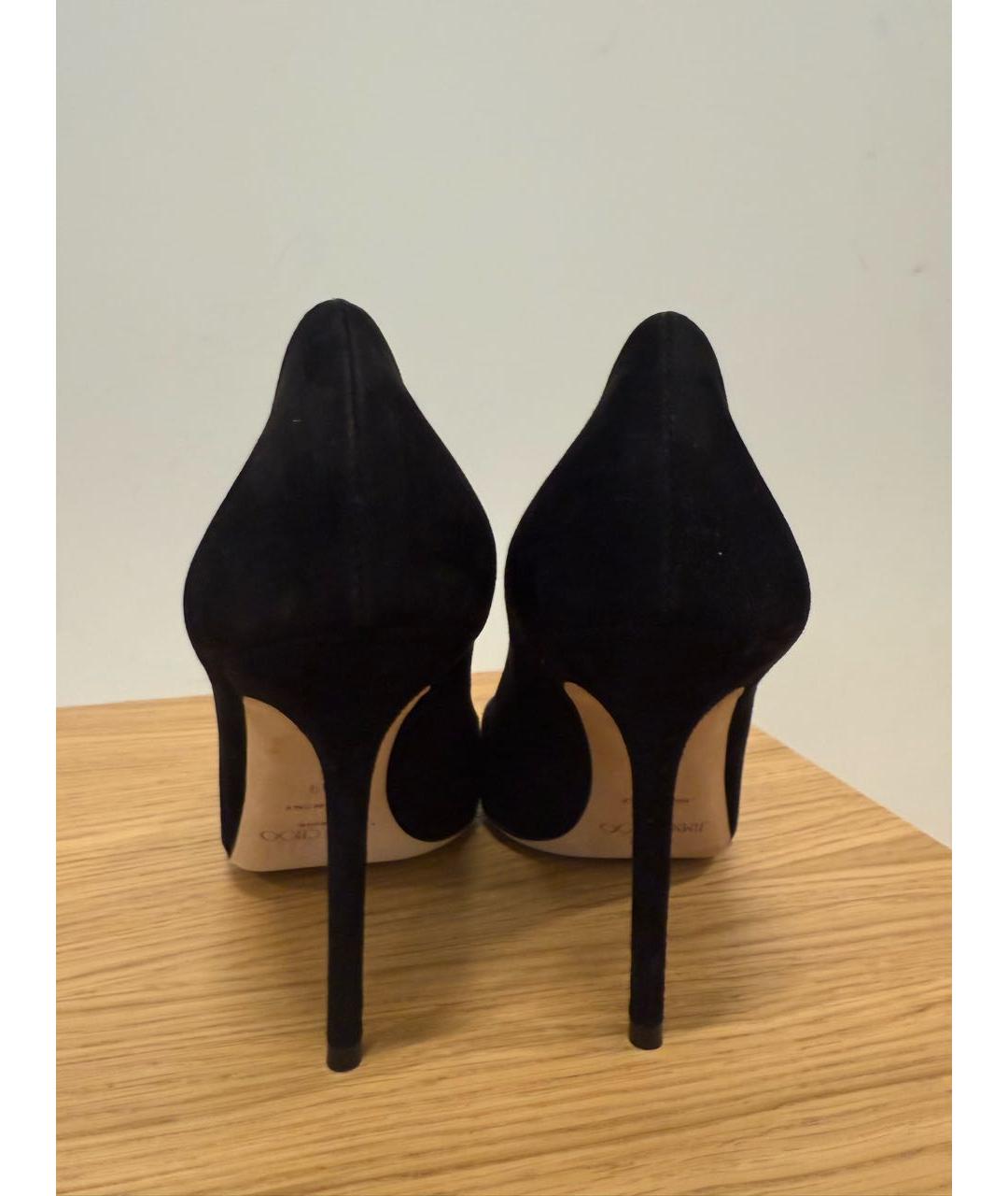 JIMMY CHOO Черные замшевые туфли, фото 4