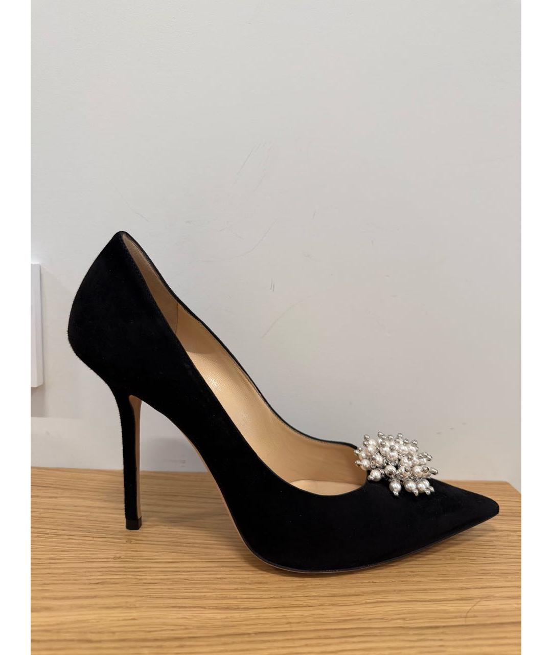 JIMMY CHOO Черные замшевые туфли, фото 6