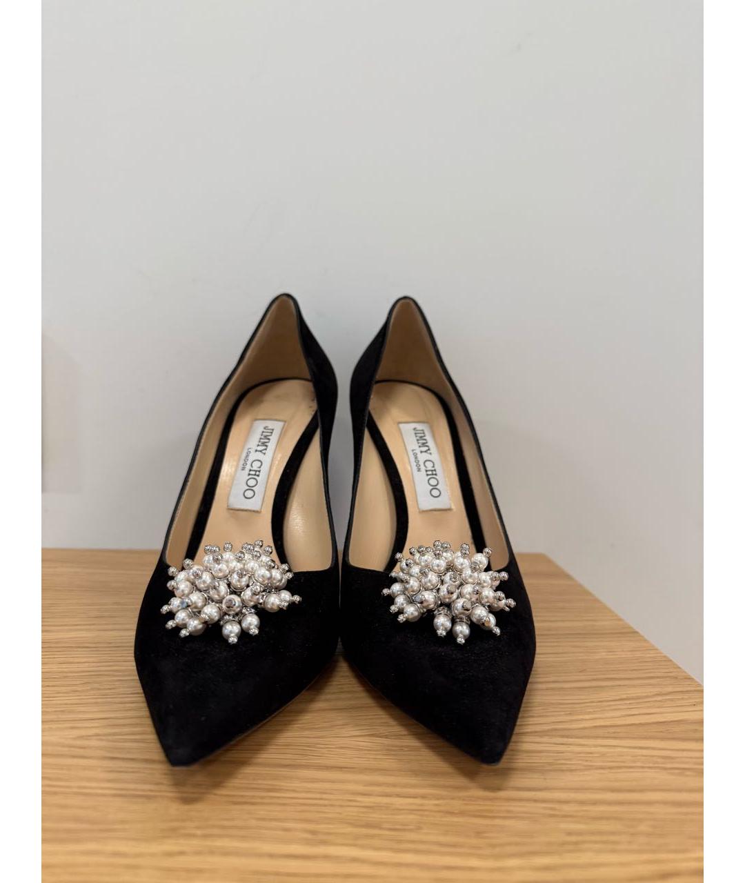 JIMMY CHOO Черные замшевые туфли, фото 2