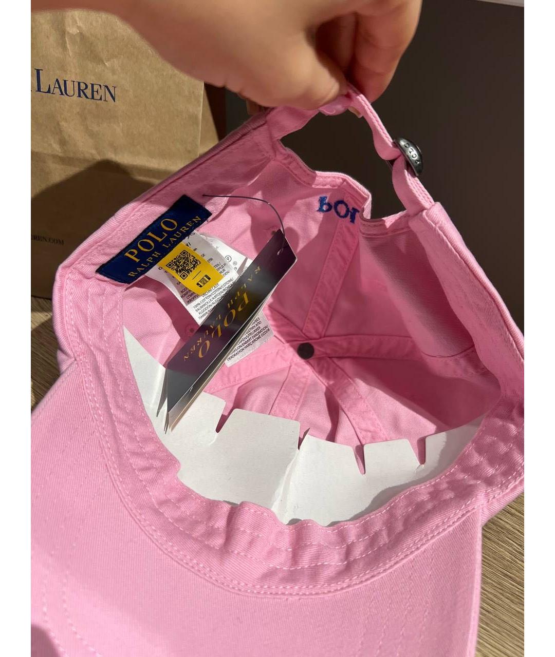 POLO RALPH LAUREN Розовая хлопковая кепка, фото 5