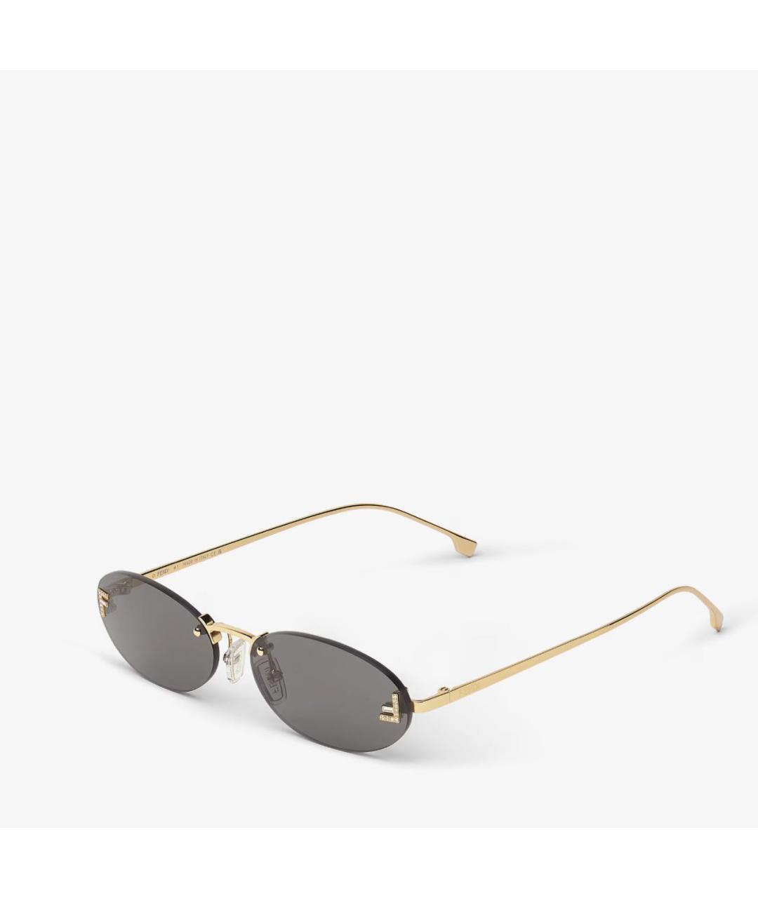 FENDI Металлические солнцезащитные очки, фото 2