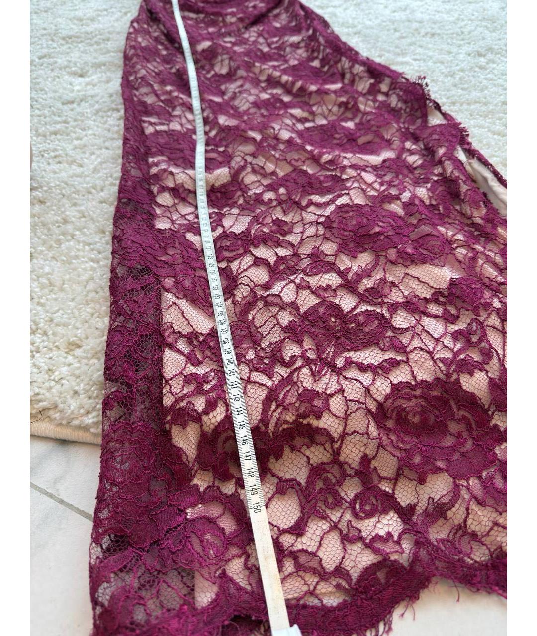 EMILIO PUCCI Бордовое кружевное вечернее платье, фото 4