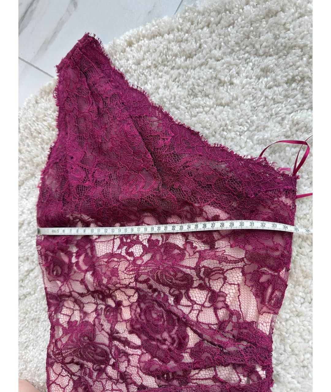 EMILIO PUCCI Бордовое кружевное вечернее платье, фото 3