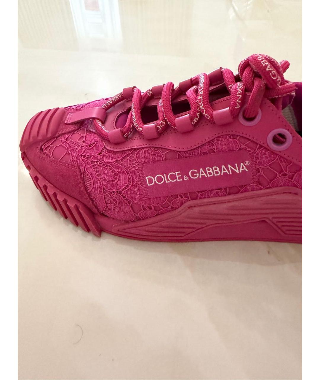 DOLCE&GABBANA Фуксия кеды, фото 4