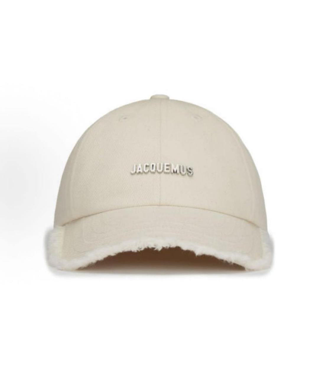 JACQUEMUS Бежевая хлопковая кепка, фото 4
