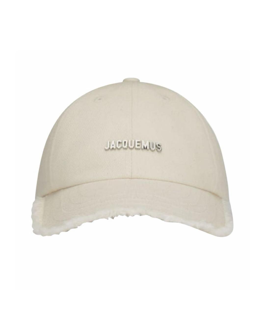 JACQUEMUS Бежевая хлопковая кепка, фото 1