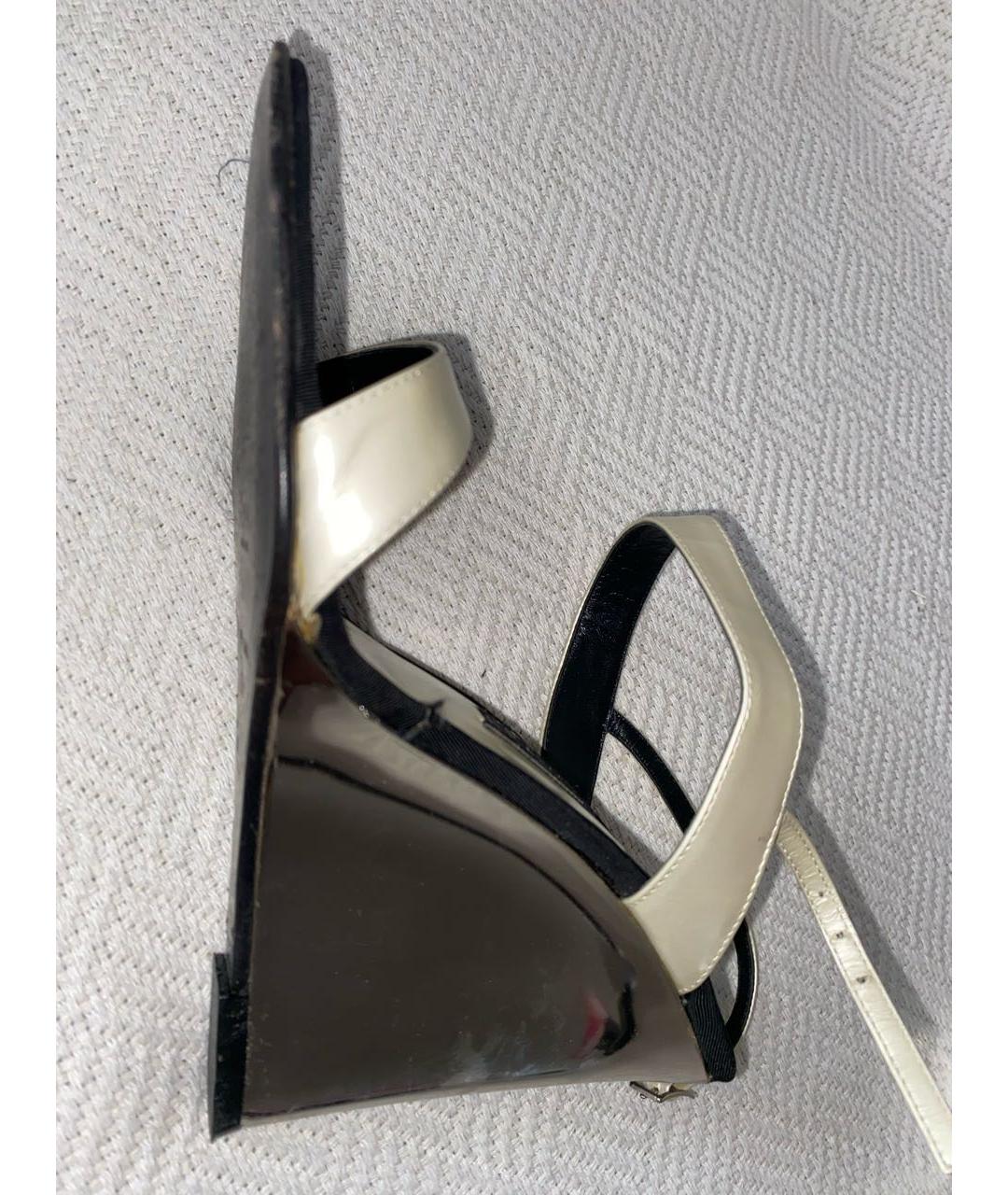 GIUSEPPE ZANOTTI DESIGN Бежевые кожаные босоножки, фото 6