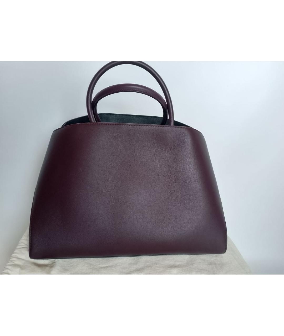 FERRAGAMO Бордовая кожаная сумка тоут, фото 4
