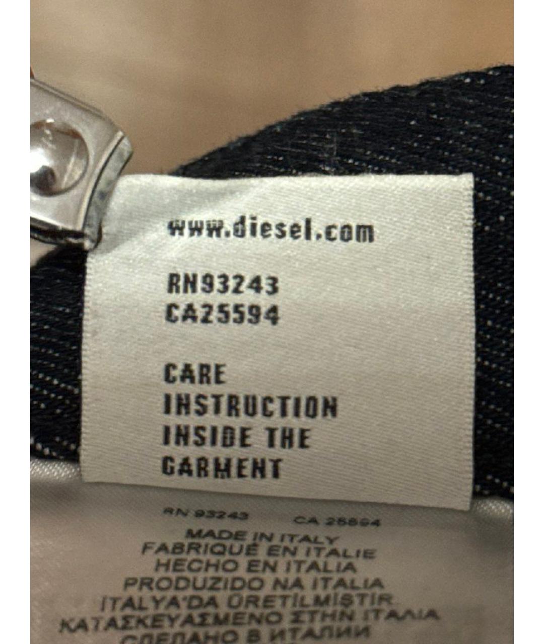 DIESEL Темно-синие хлопковые прямые джинсы, фото 6