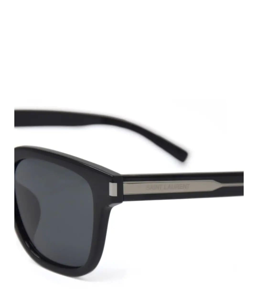SAINT LAURENT Черные пластиковые солнцезащитные очки, фото 3