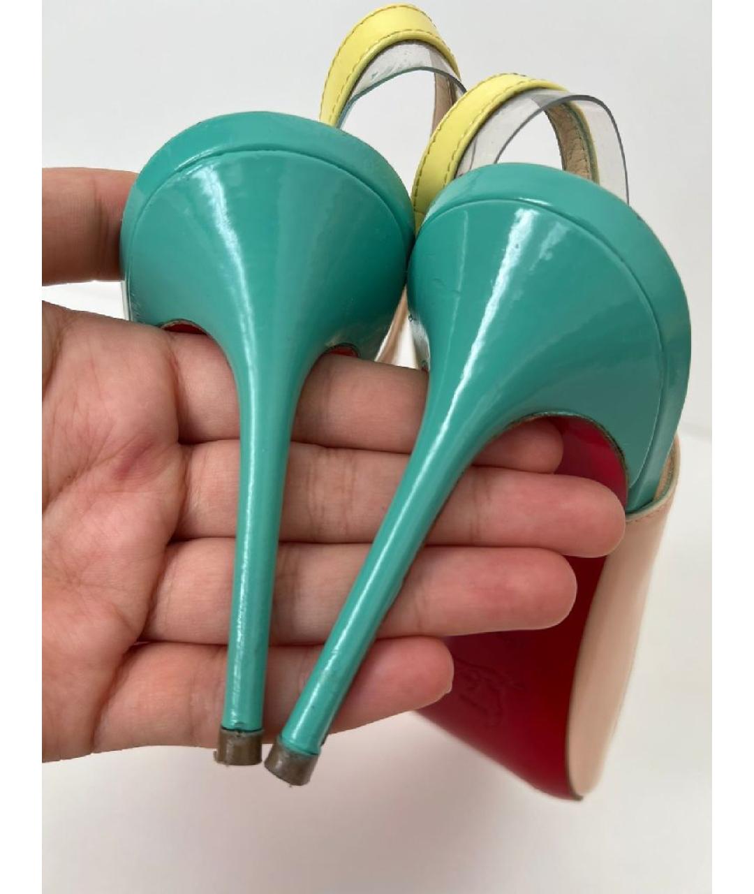 CHRISTIAN LOUBOUTIN Коралловые неопреновые туфли, фото 5
