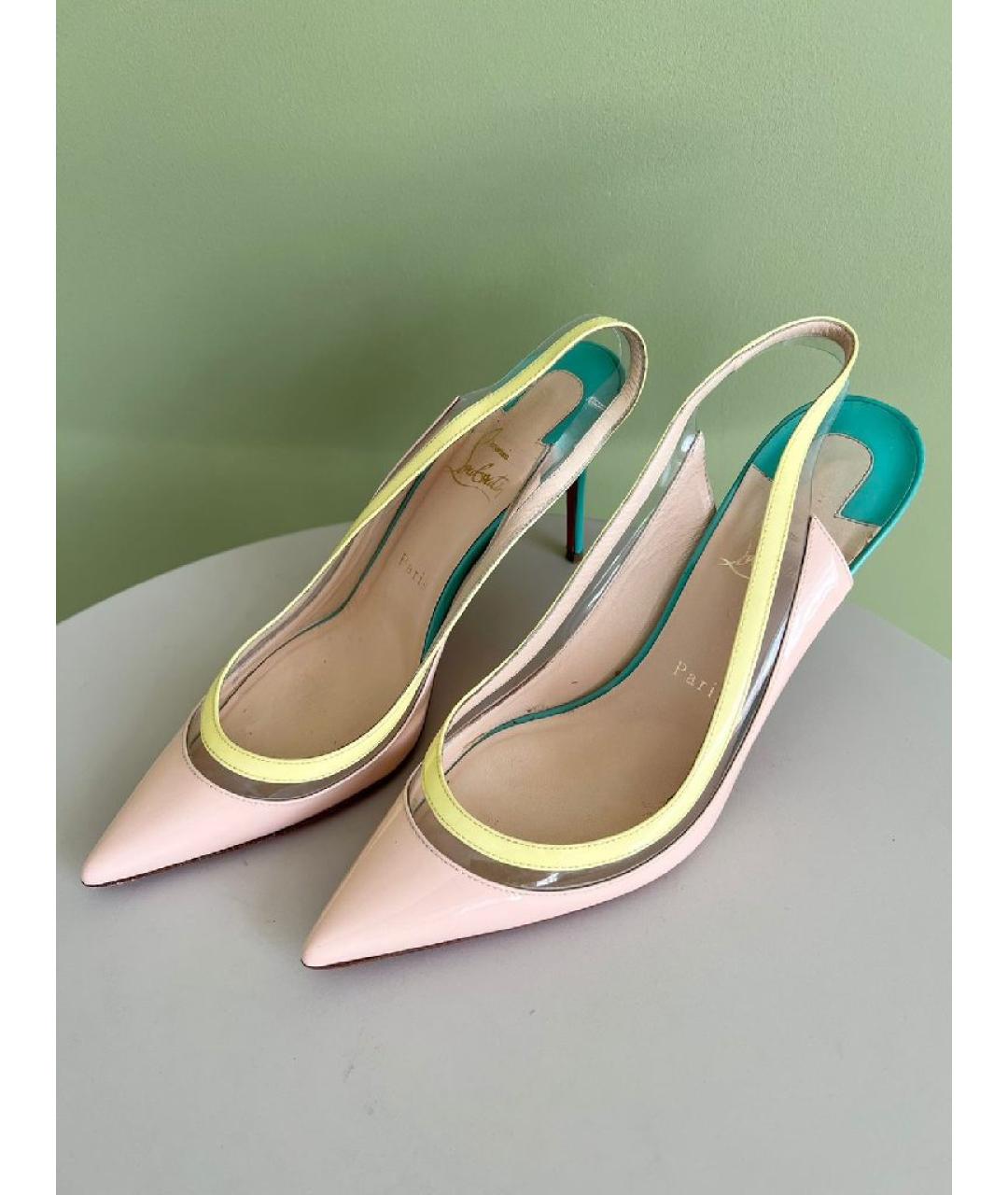 CHRISTIAN LOUBOUTIN Коралловые неопреновые туфли, фото 7