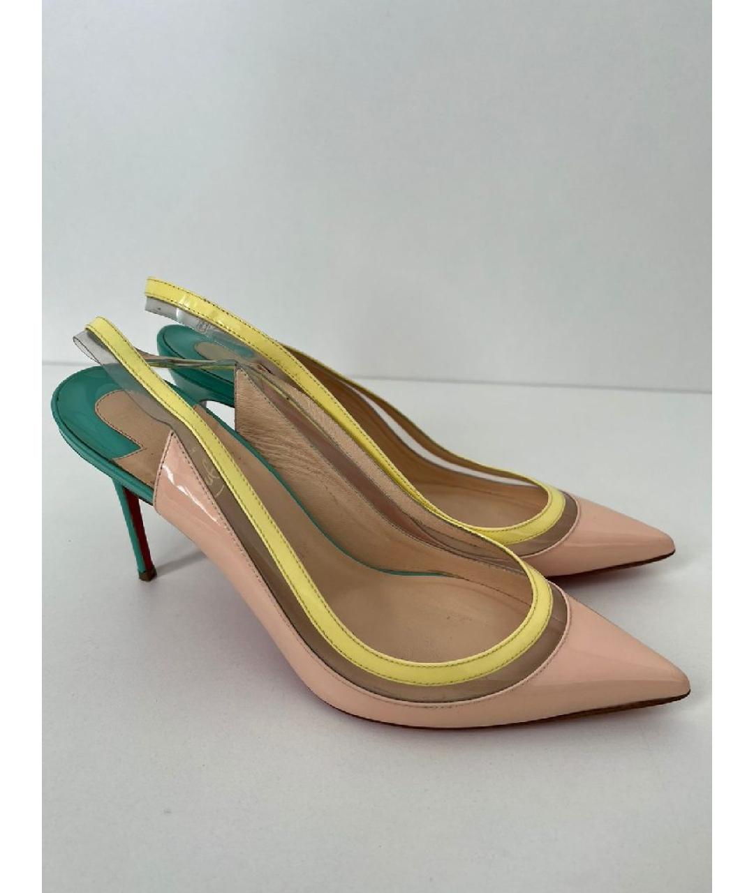 CHRISTIAN LOUBOUTIN Коралловые неопреновые туфли, фото 2