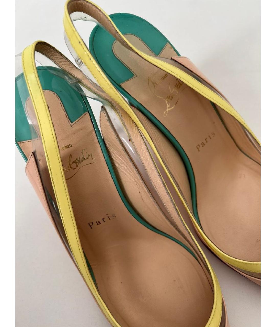 CHRISTIAN LOUBOUTIN Коралловые неопреновые туфли, фото 4