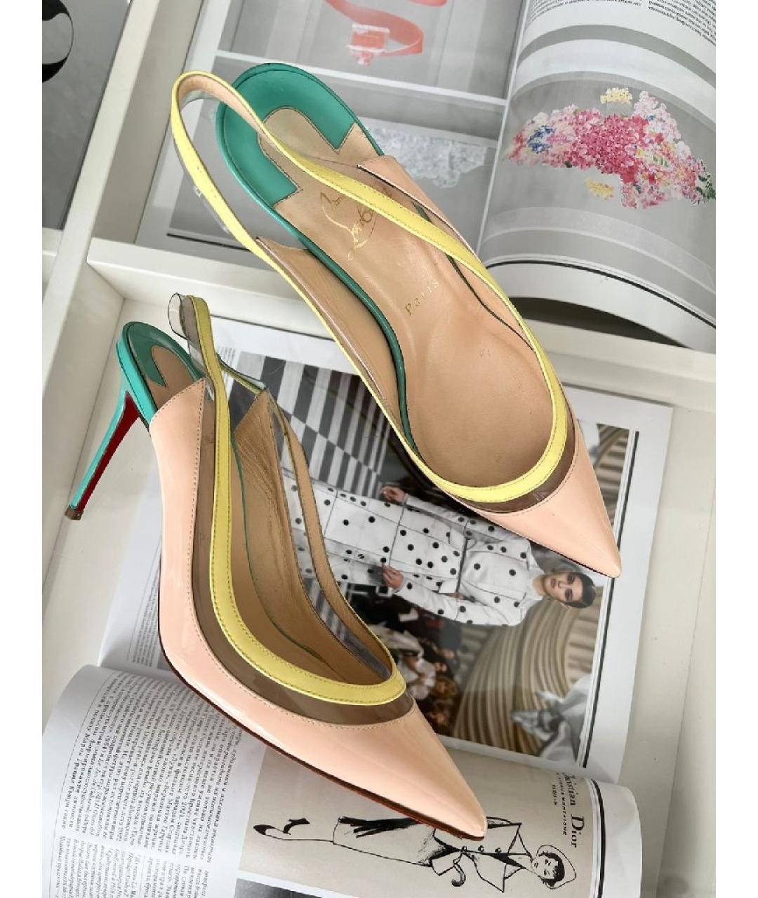 CHRISTIAN LOUBOUTIN Коралловые неопреновые туфли, фото 10