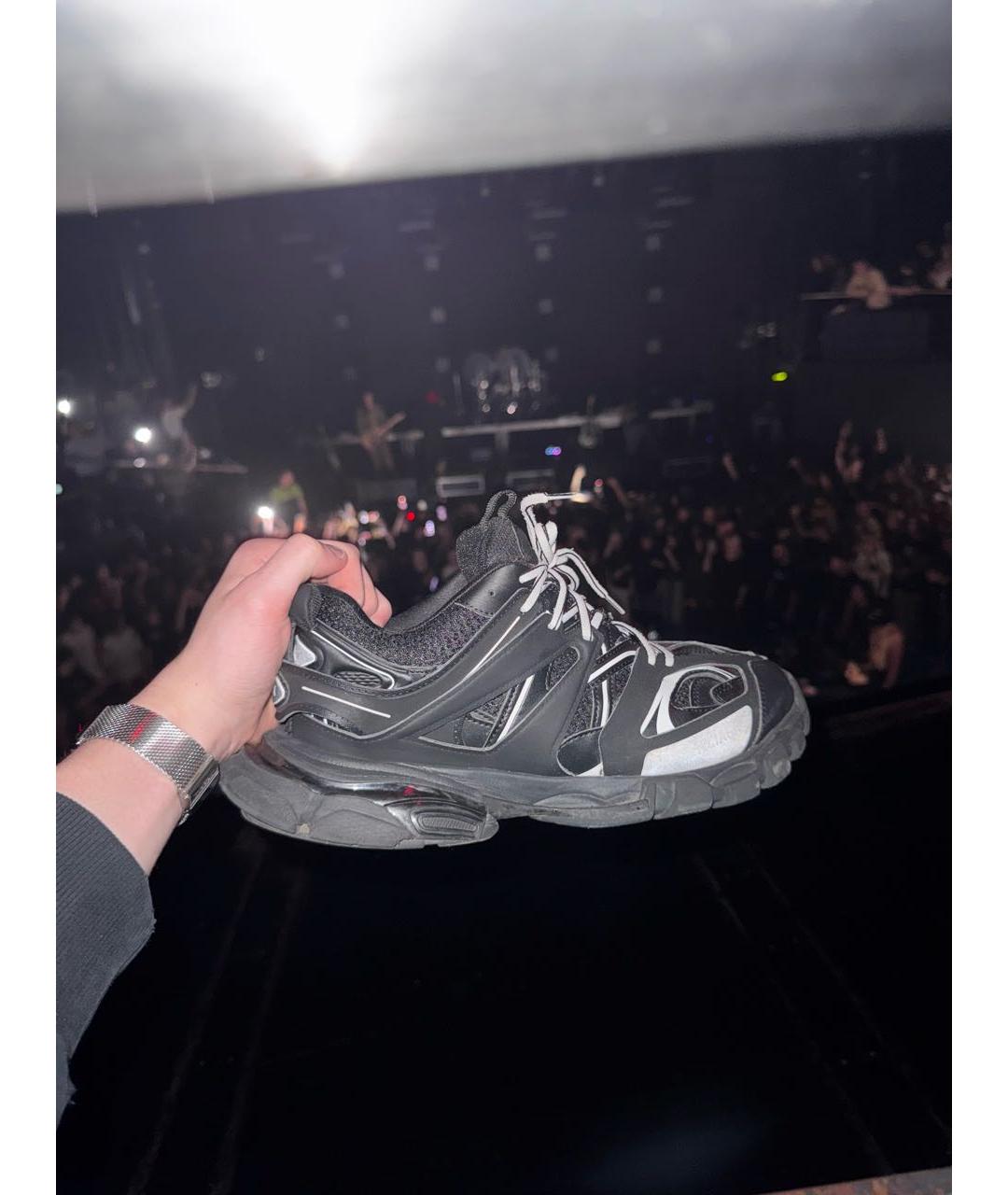 BALENCIAGA Черные кожаные низкие кроссовки / кеды, фото 6