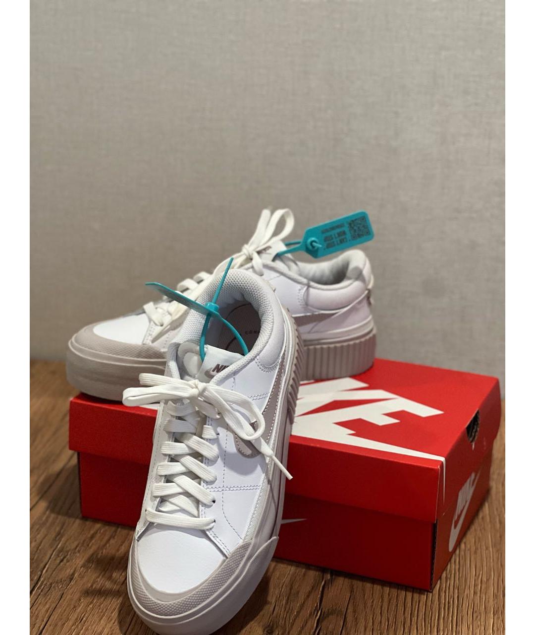NIKE Белые кожаные кеды, фото 4