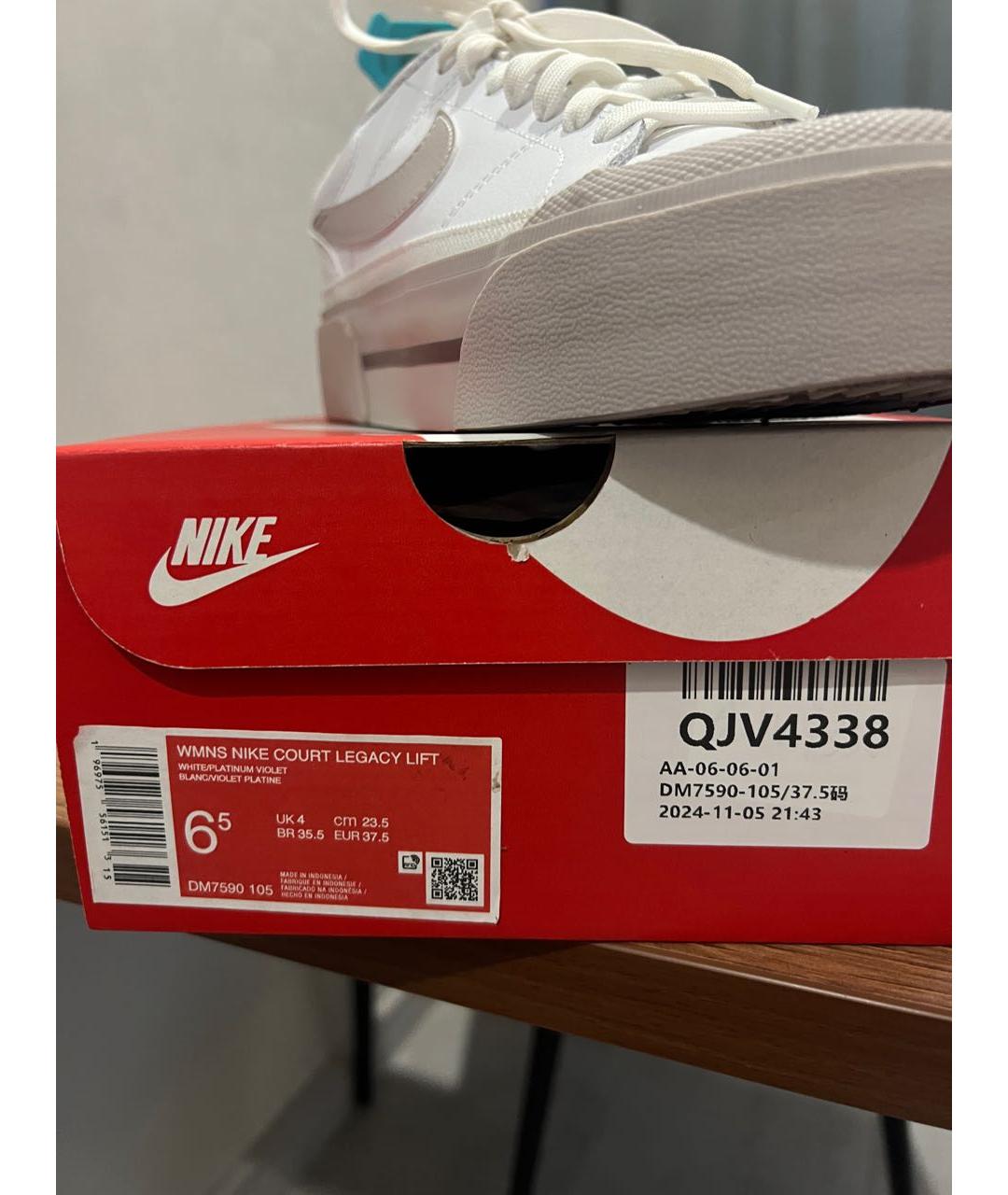 NIKE Белые кожаные кеды, фото 5