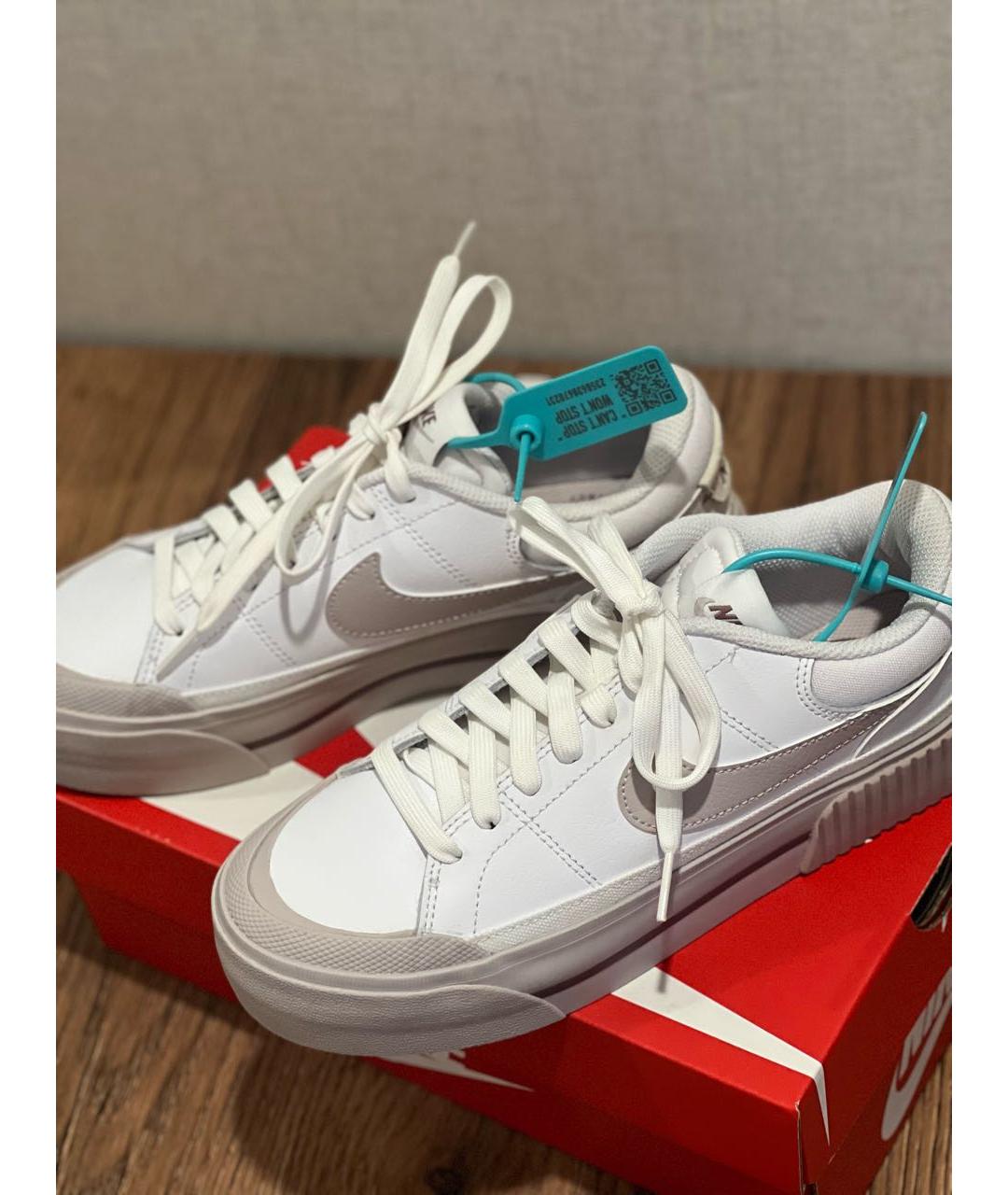 NIKE Белые кожаные кеды, фото 3