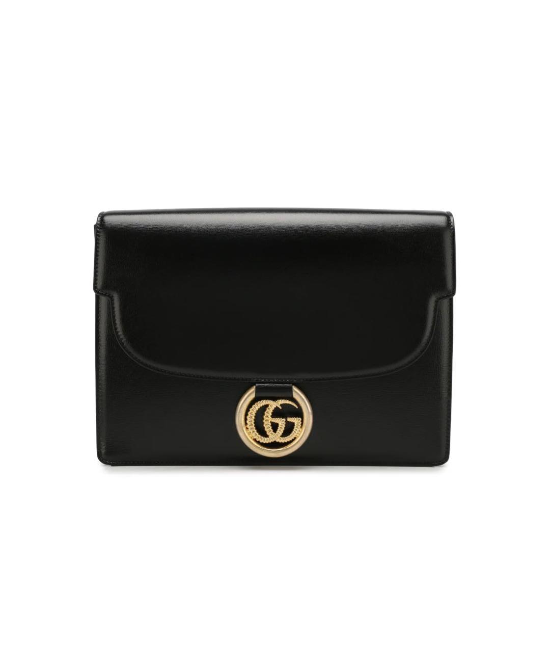 GUCCI Черная кожаная сумка через плечо, фото 1