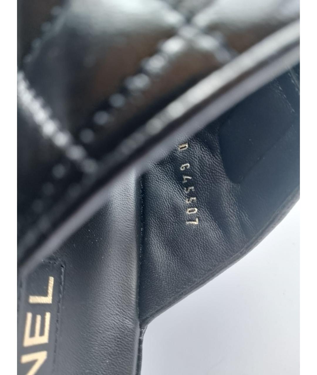 CHANEL Черные кожаные сандалии, фото 8