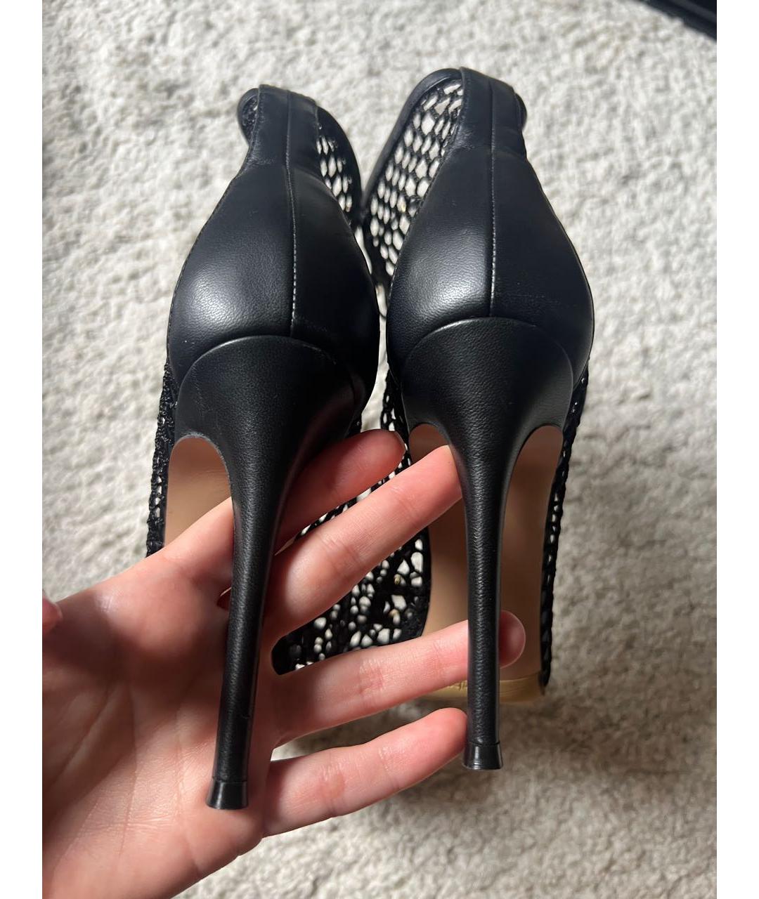 GIANVITO ROSSI Черные кожаные босоножки, фото 5