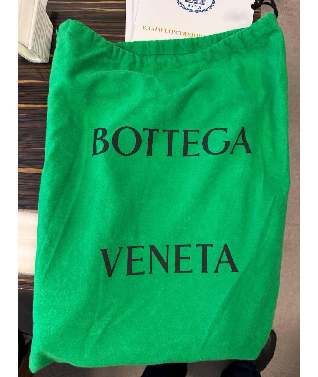 BOTTEGA VENETA Черный кожаный портфель, фото 3
