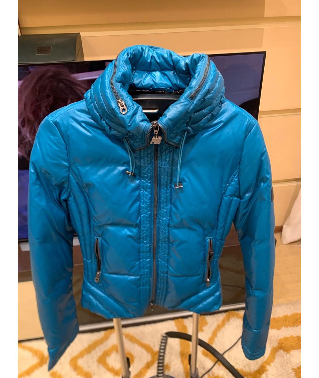 ARMANI JEANS Бирюзовая полиамидовая куртка, фото 6