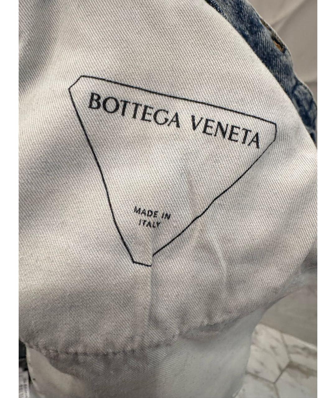 BOTTEGA VENETA Голубые хлопковые прямые джинсы, фото 4