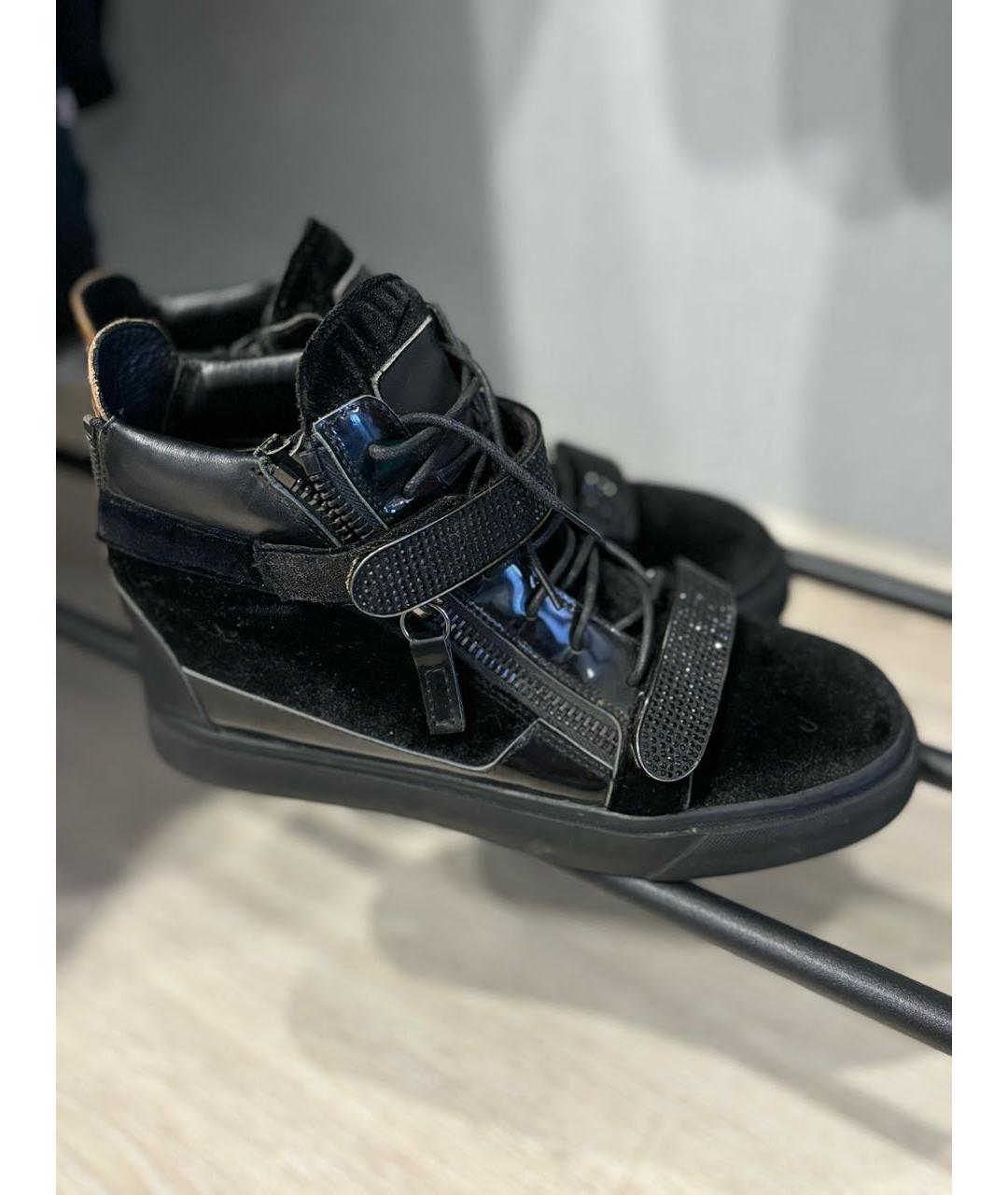 GIUSEPPE ZANOTTI DESIGN Черные высокие кроссовки / кеды, фото 8