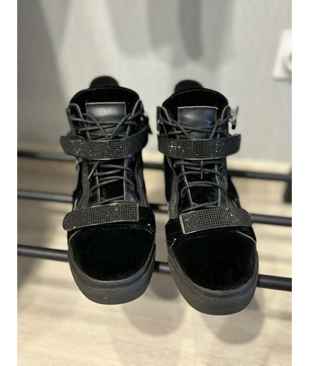 GIUSEPPE ZANOTTI DESIGN Черные высокие кроссовки / кеды, фото 3