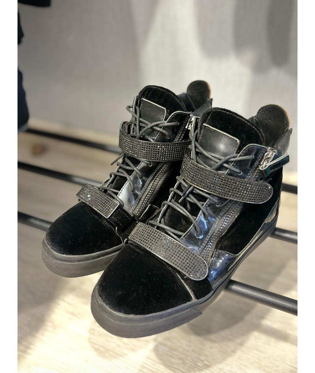 GIUSEPPE ZANOTTI DESIGN Черные высокие кроссовки / кеды, фото 2