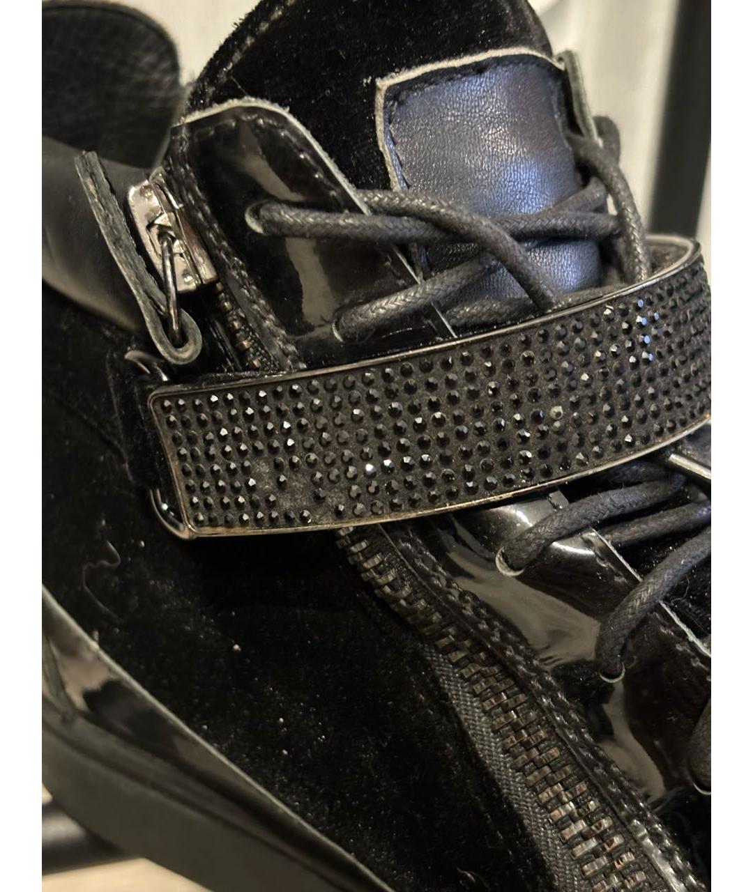 GIUSEPPE ZANOTTI DESIGN Черные высокие кроссовки / кеды, фото 7
