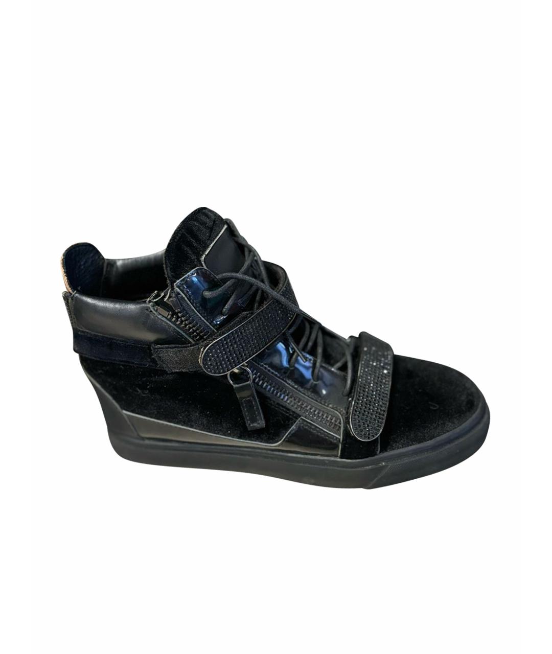 GIUSEPPE ZANOTTI DESIGN Черные высокие кроссовки / кеды, фото 1