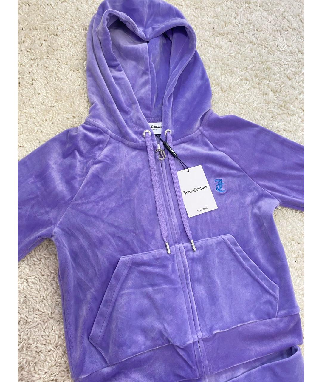 JUICY COUTURE Фиолетовый велюровый спортивные костюмы, фото 2