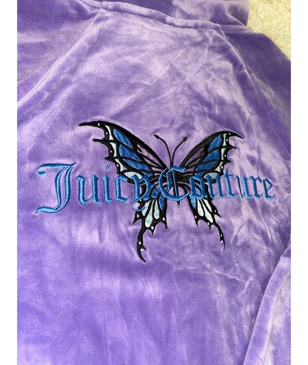 JUICY COUTURE Фиолетовый велюровый спортивные костюмы, фото 4