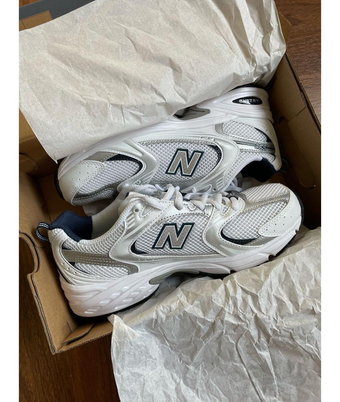 NEW BALANCE Белые текстильные кроссовки, фото 2