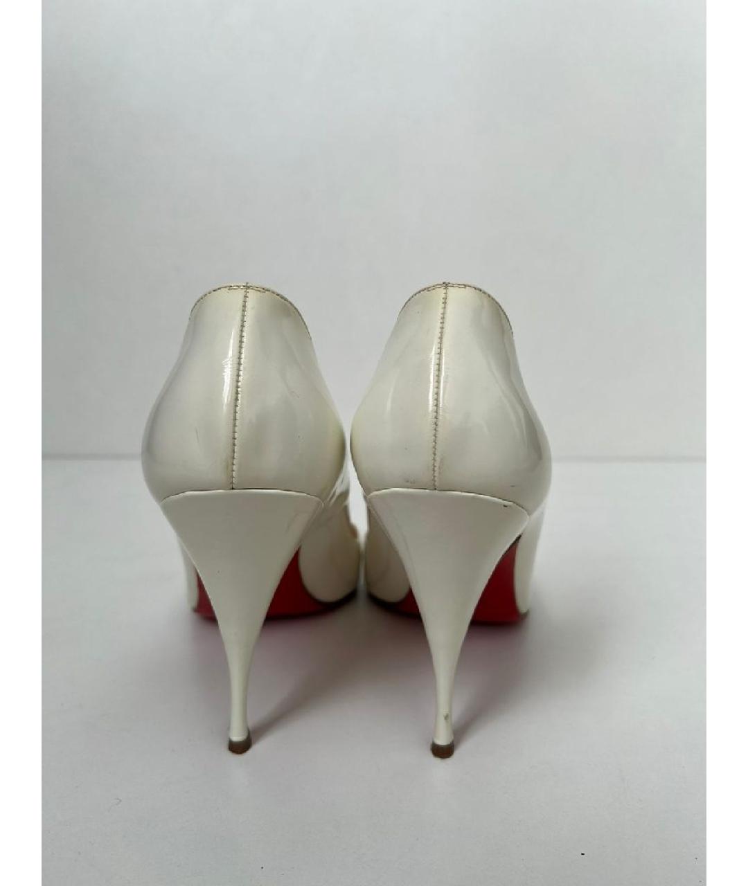CHRISTIAN LOUBOUTIN Белые кожаные туфли, фото 4