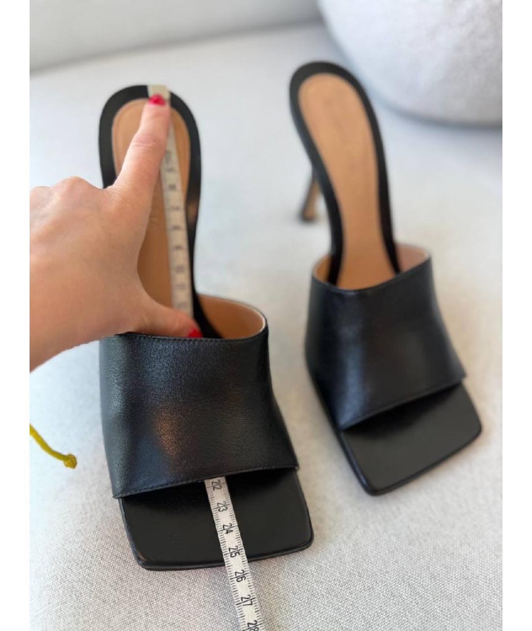 BOTTEGA VENETA Черные мюли, фото 4
