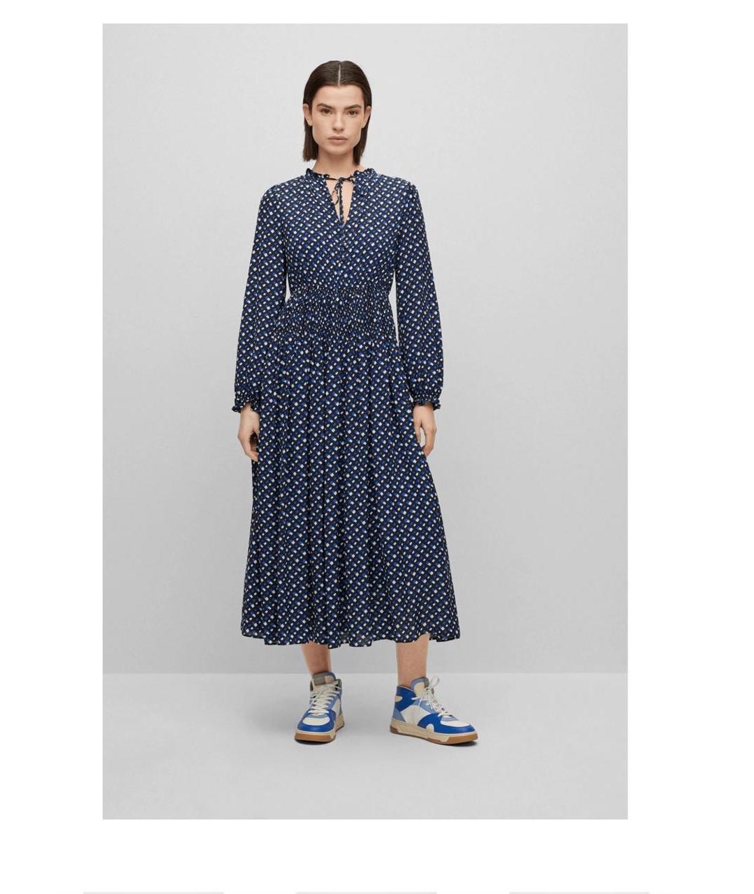 HUGO BOSS Мульти вискозное повседневное платье, фото 8