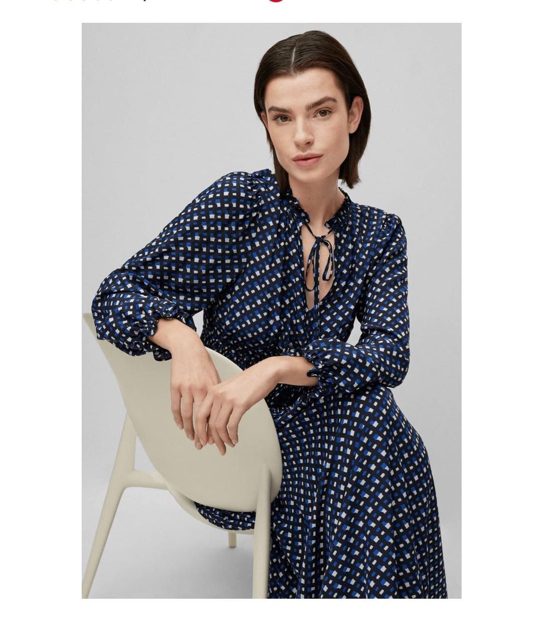 HUGO BOSS Мульти вискозное повседневное платье, фото 7